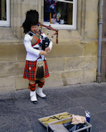 The Busking Bagpiper